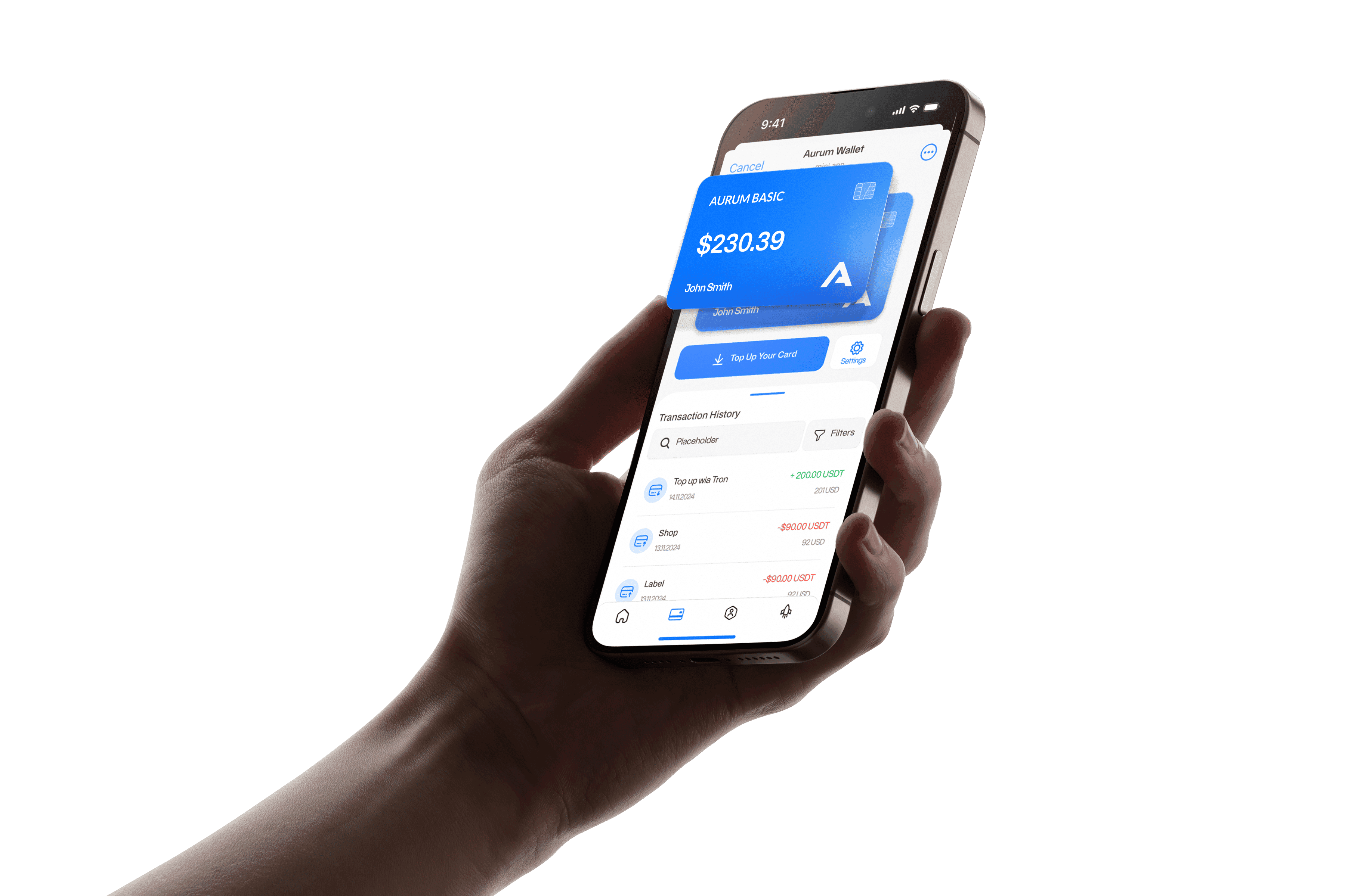 phone on hand
